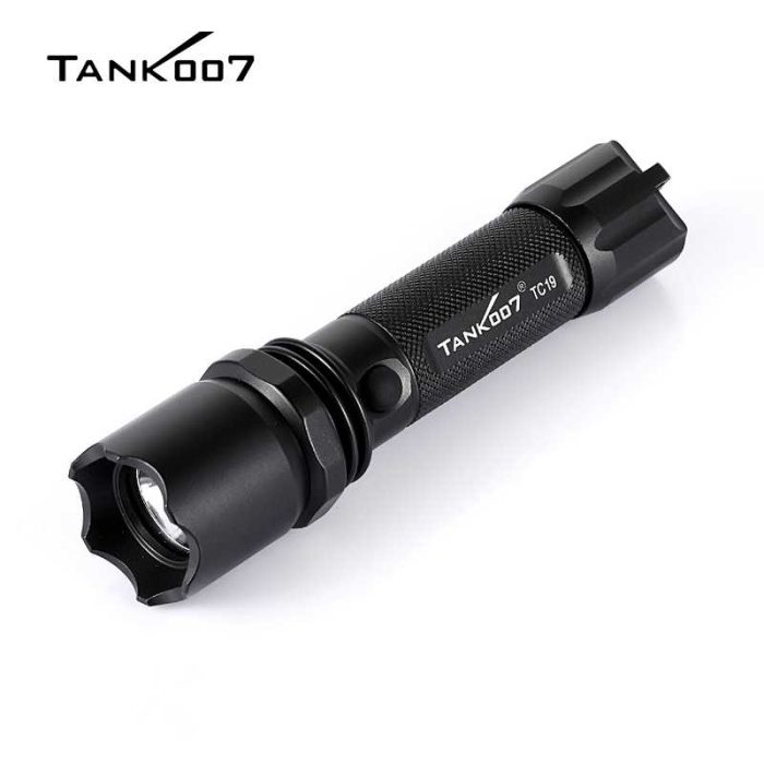 TC19 Police LED Rechargeable Flashlight 300 Lumens Black Light