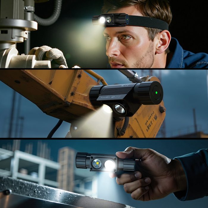 H21 Magnetic Dual Lamp Portable Outdoor Headlamp