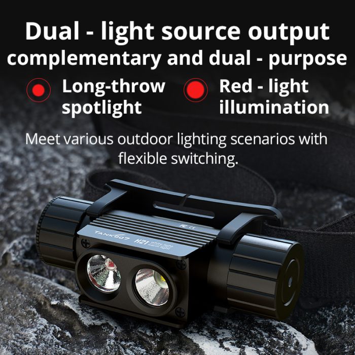 H21 double lamp headlight strong uniform red light magnetic rechargeable lamp - Image 3