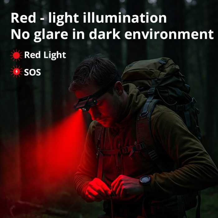 H21 double lamp headlight strong uniform red light magnetic rechargeable lamp - Image 5