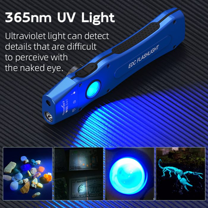WF02L New 3-in-1 Magnetic EDC Flashlight UV Green Laser Multi-function Ultra-thin Strong Light Flashlight - Image 9